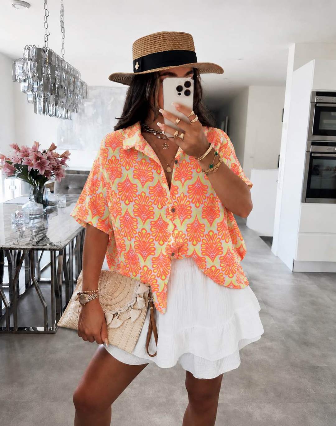 Chemise gaze de coton à rayures et baroque - L'autre mode