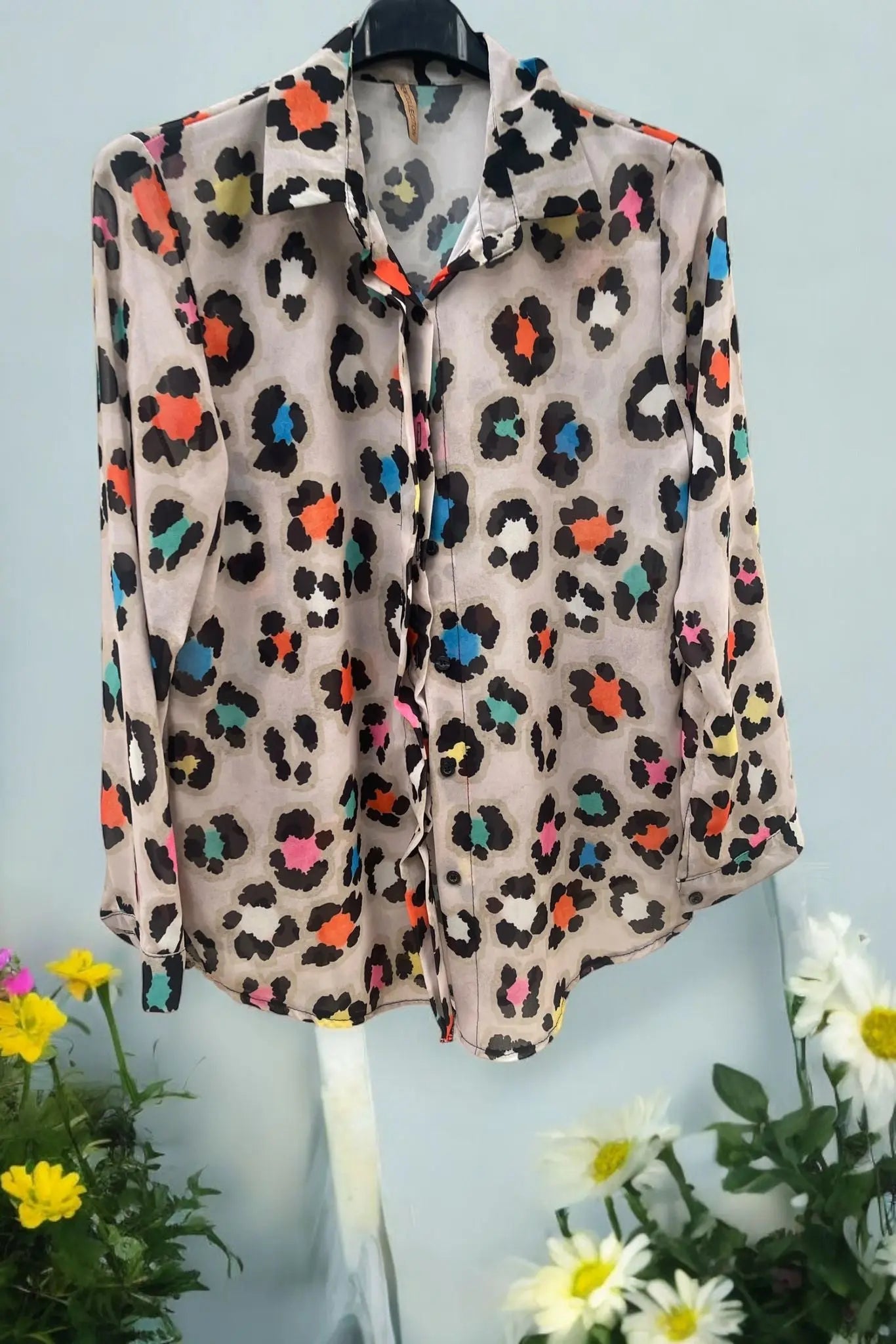 CHEMISE IMPRIMÉE SATINÉE - L'autre mode