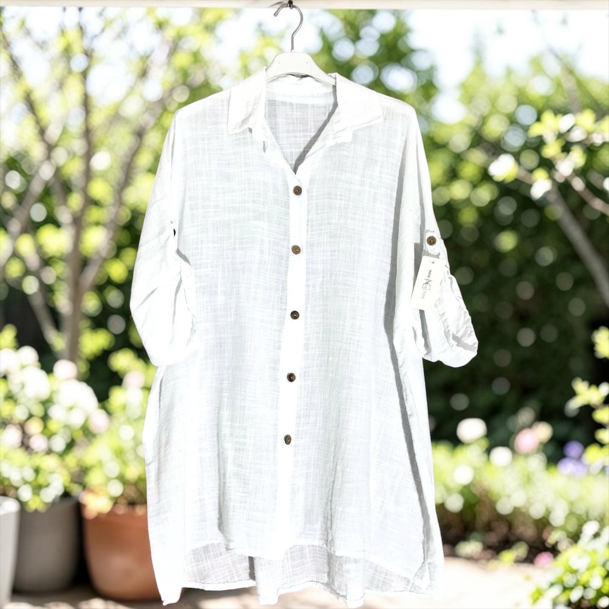 Chemise longue gaz de coton - L'autre mode