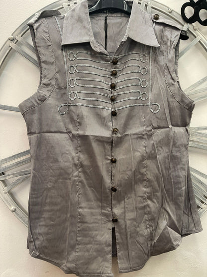 CHEMISE SANS MANCHE OFFICIER - L'autre mode