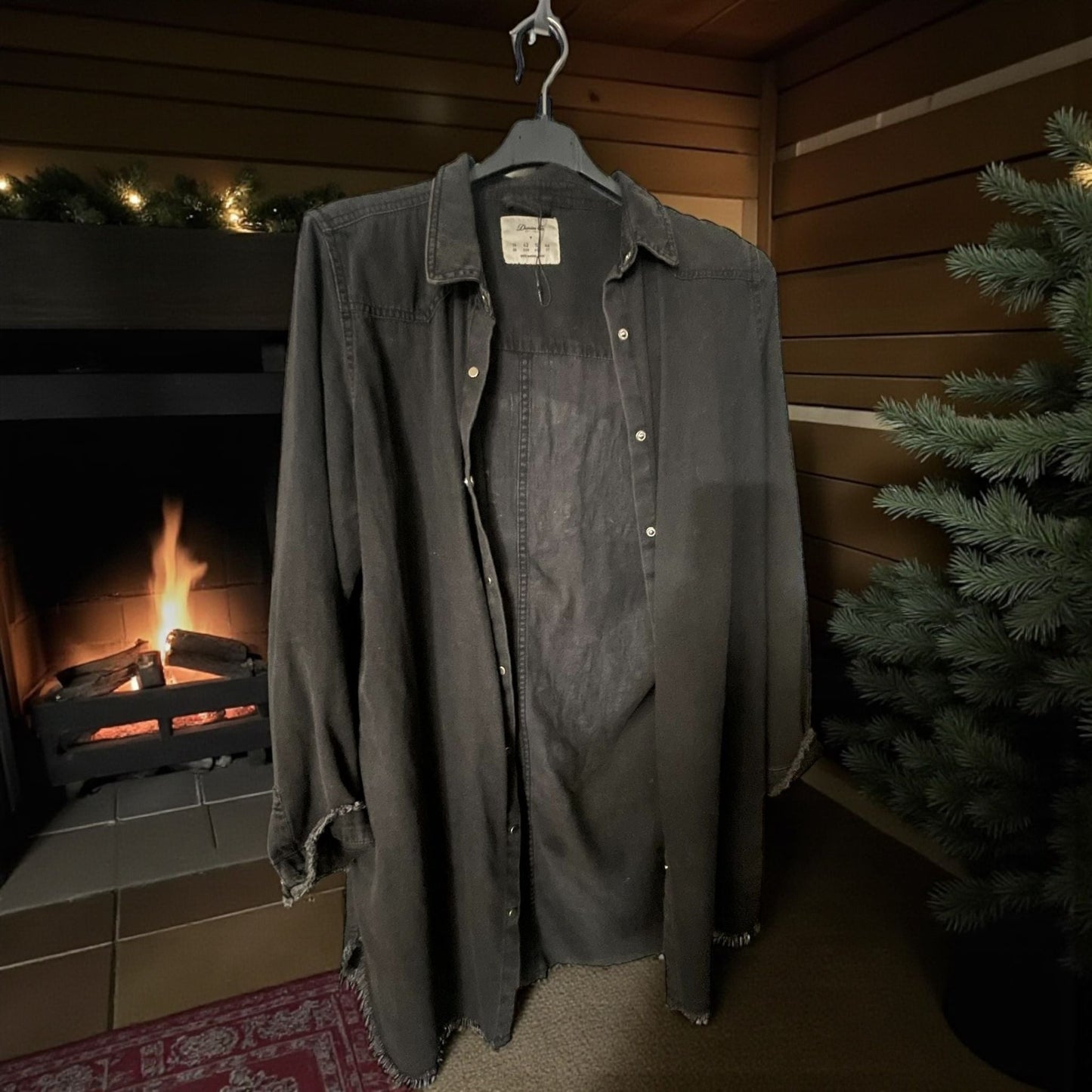 chemise veste en jeans skull vieilli - L'autre mode