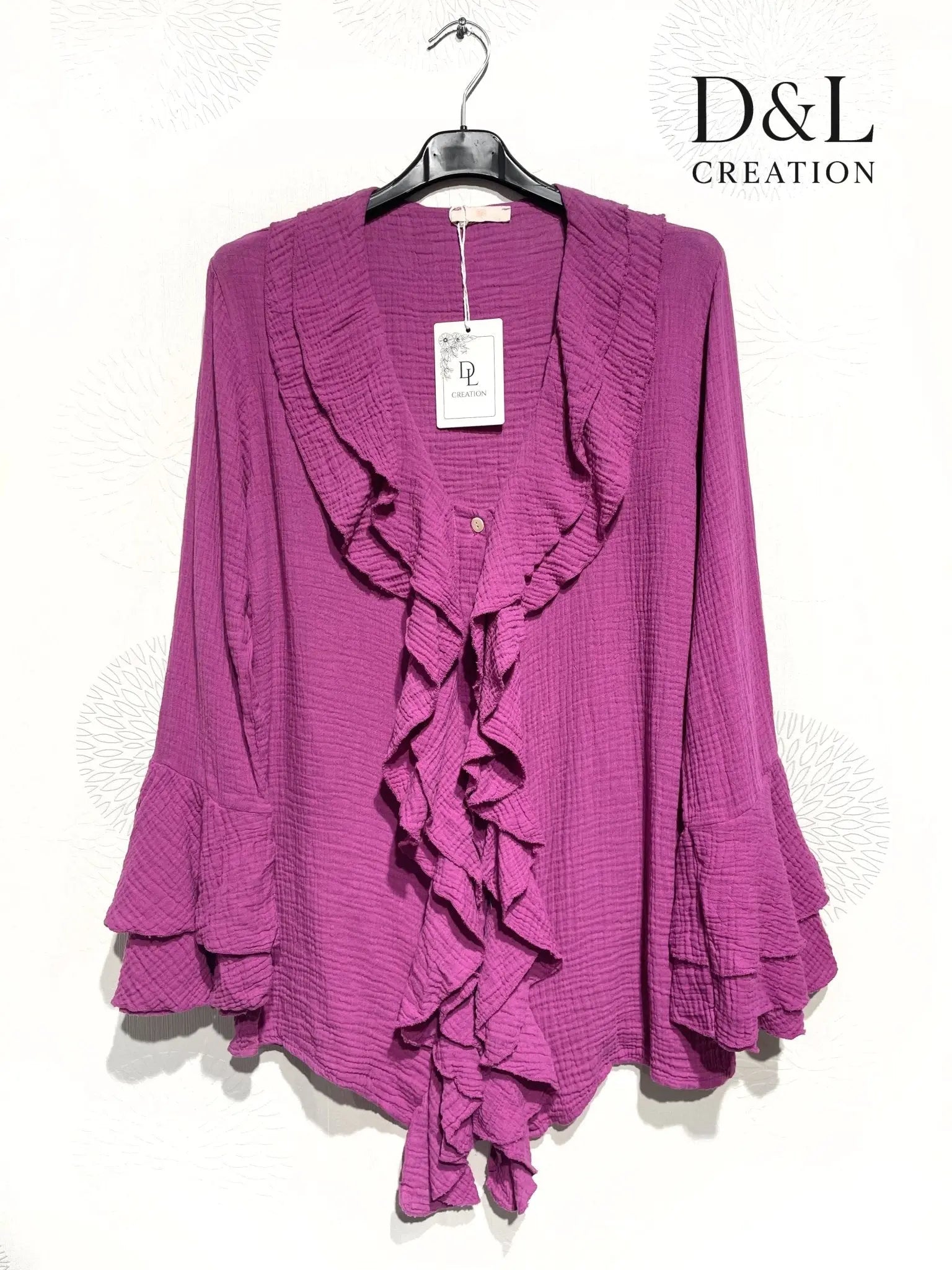 chemise volants gaz de coton - L'autre mode