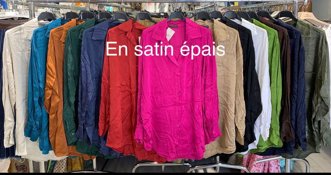 CHEMISIER MON GROS SATIN - L'autre mode