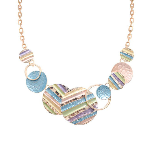 Collier avec cercles émaillés - L'autre mode