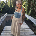 collier bavette jeans - L'autre mode