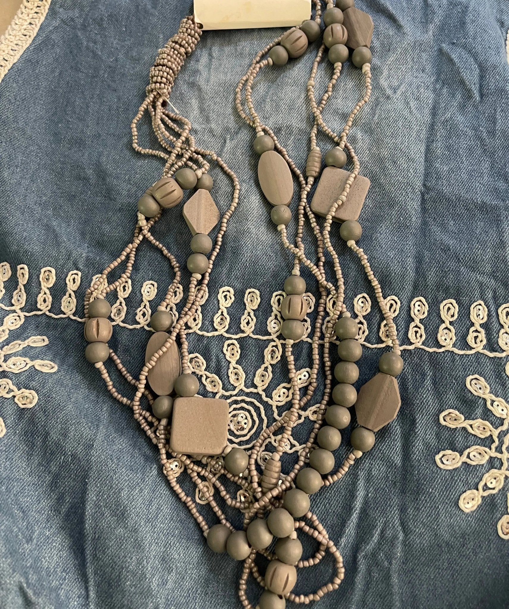 Collier bois coloré - L'autre mode