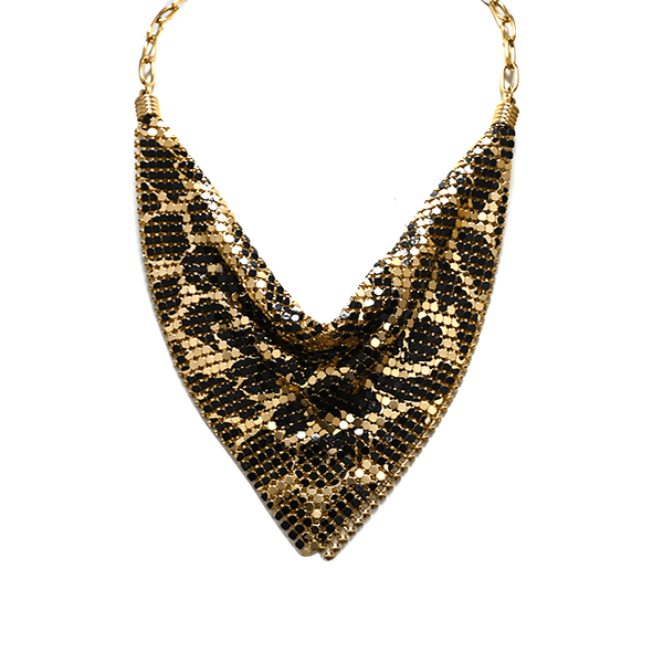 Collier en mouchoir tacheté avec sequins - L'autre mode