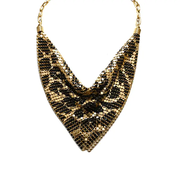 Collier en mouchoir tacheté avec sequins - L'autre mode
