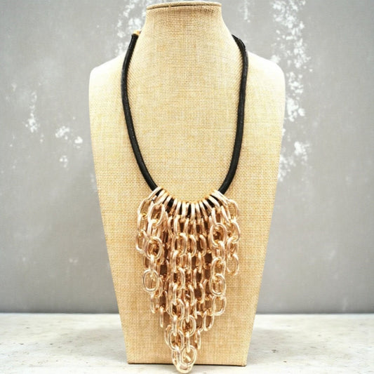 collier franges de chaînes - L'autre mode