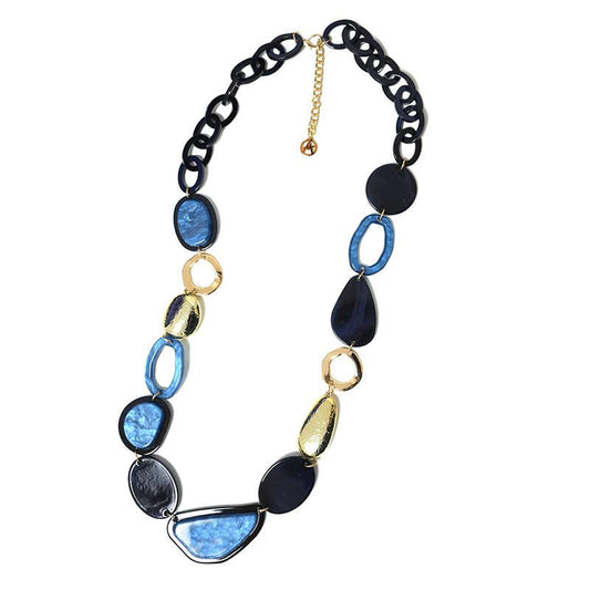 COLLIER LONG GÉOMÉTRIQUE EN RÉSINE - L'autre mode