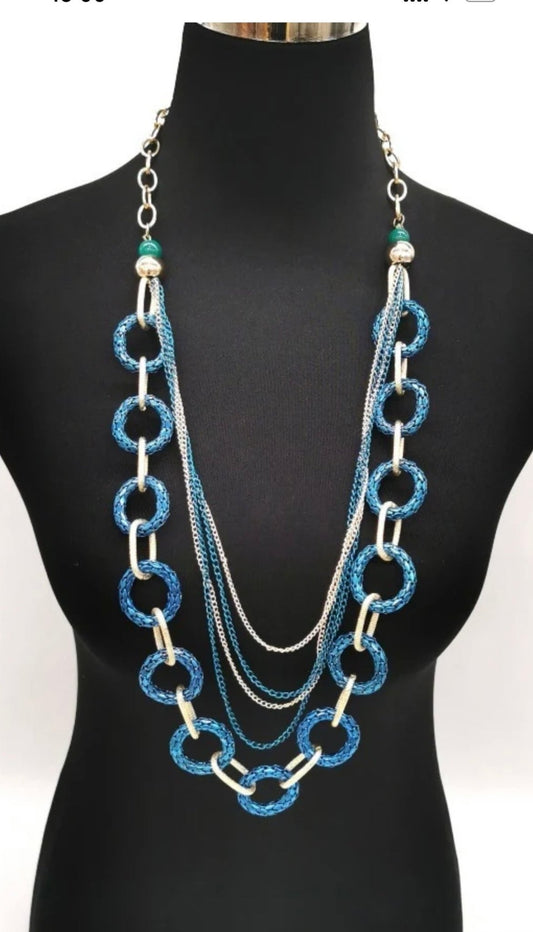 collier mailles océan - L'autre mode