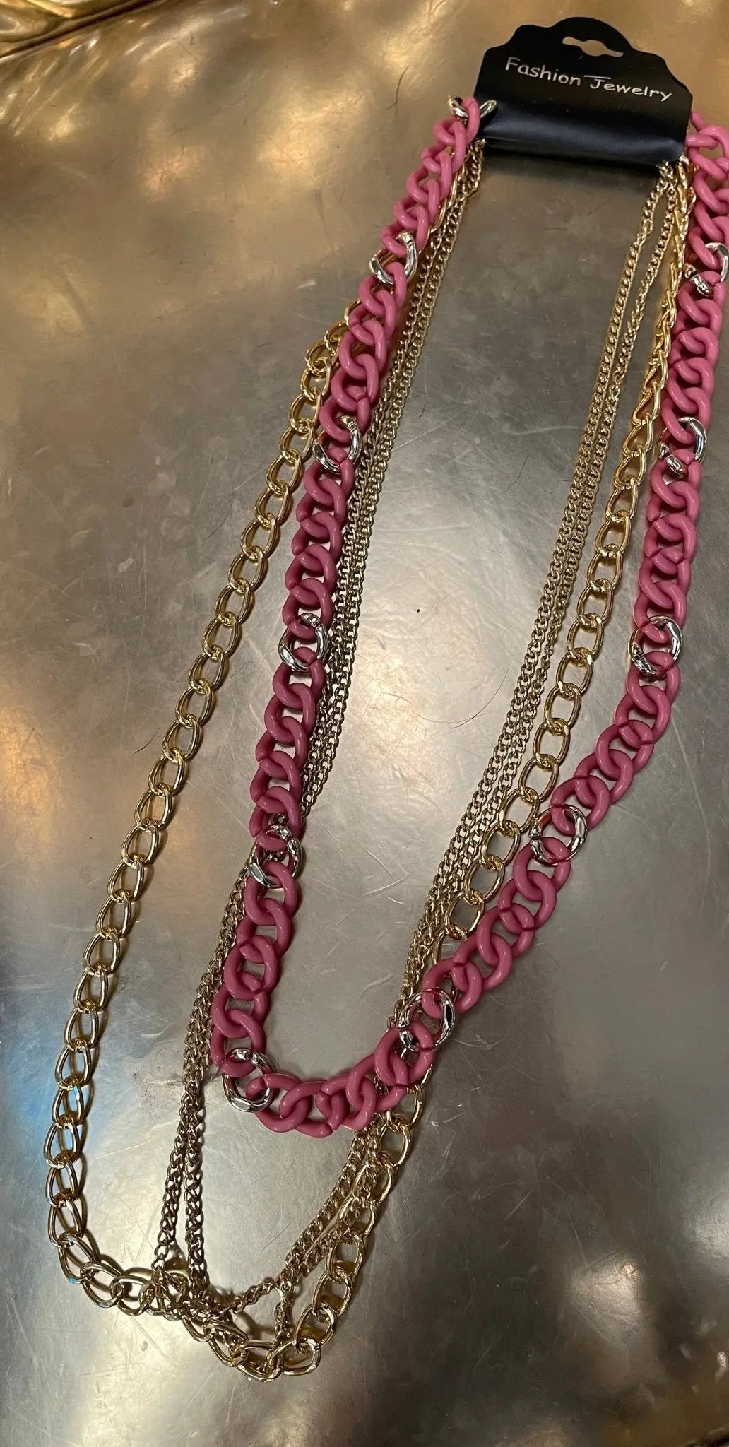 collier multi chaines couleurs - L'autre mode