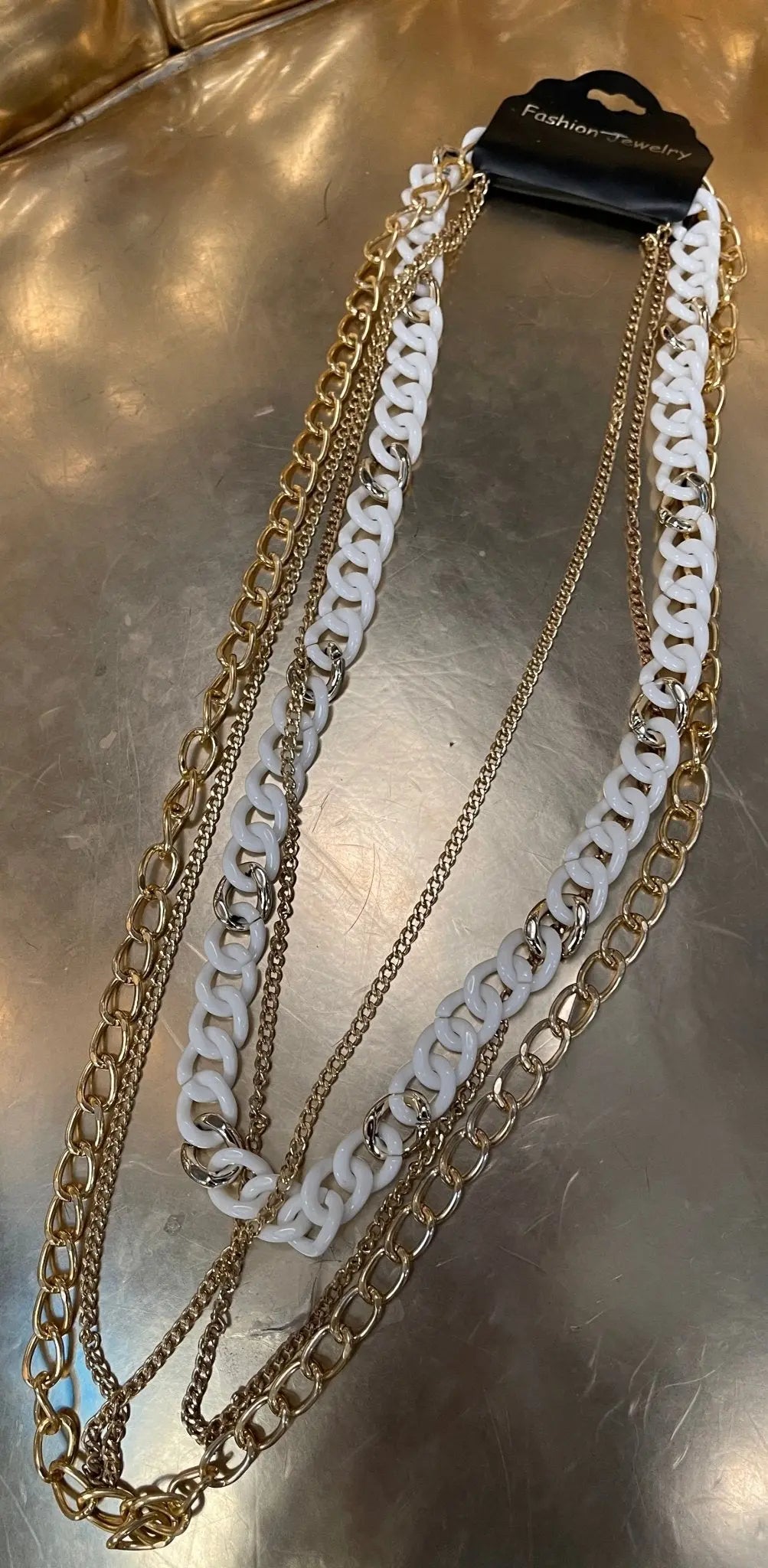 collier multi chaines couleurs - L'autre mode