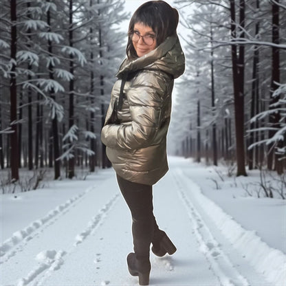 doudoune métal capuche - L'autre mode