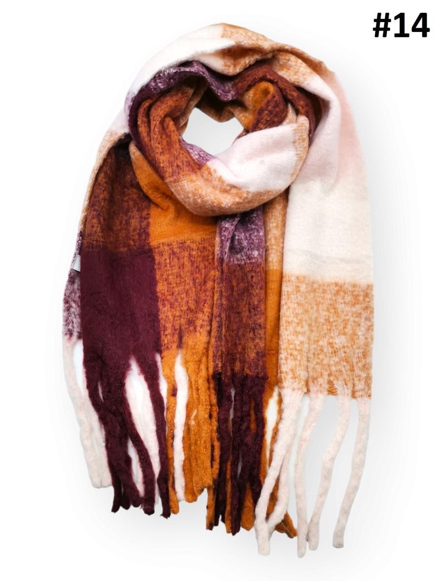 echarpe carreaux chaude - L'autre mode