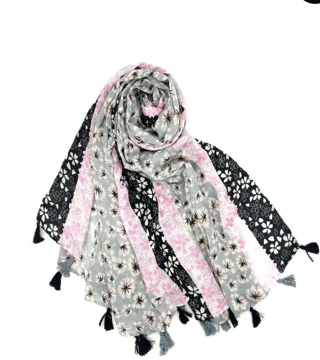 Foulard fleurs de pastel - L'autre mode