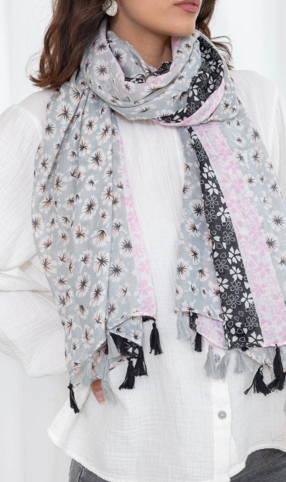 Foulard fleurs de pastel - L'autre mode