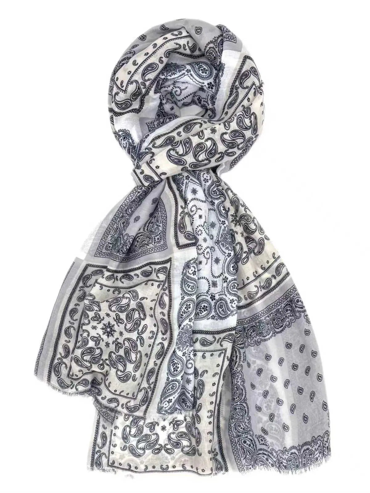 foulard large imprimé bandana - L'autre mode