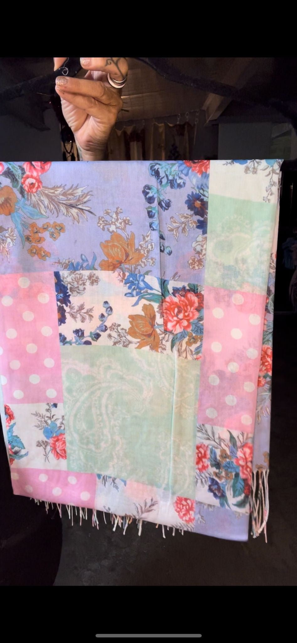 foulard pois et fleurs - L'autre mode