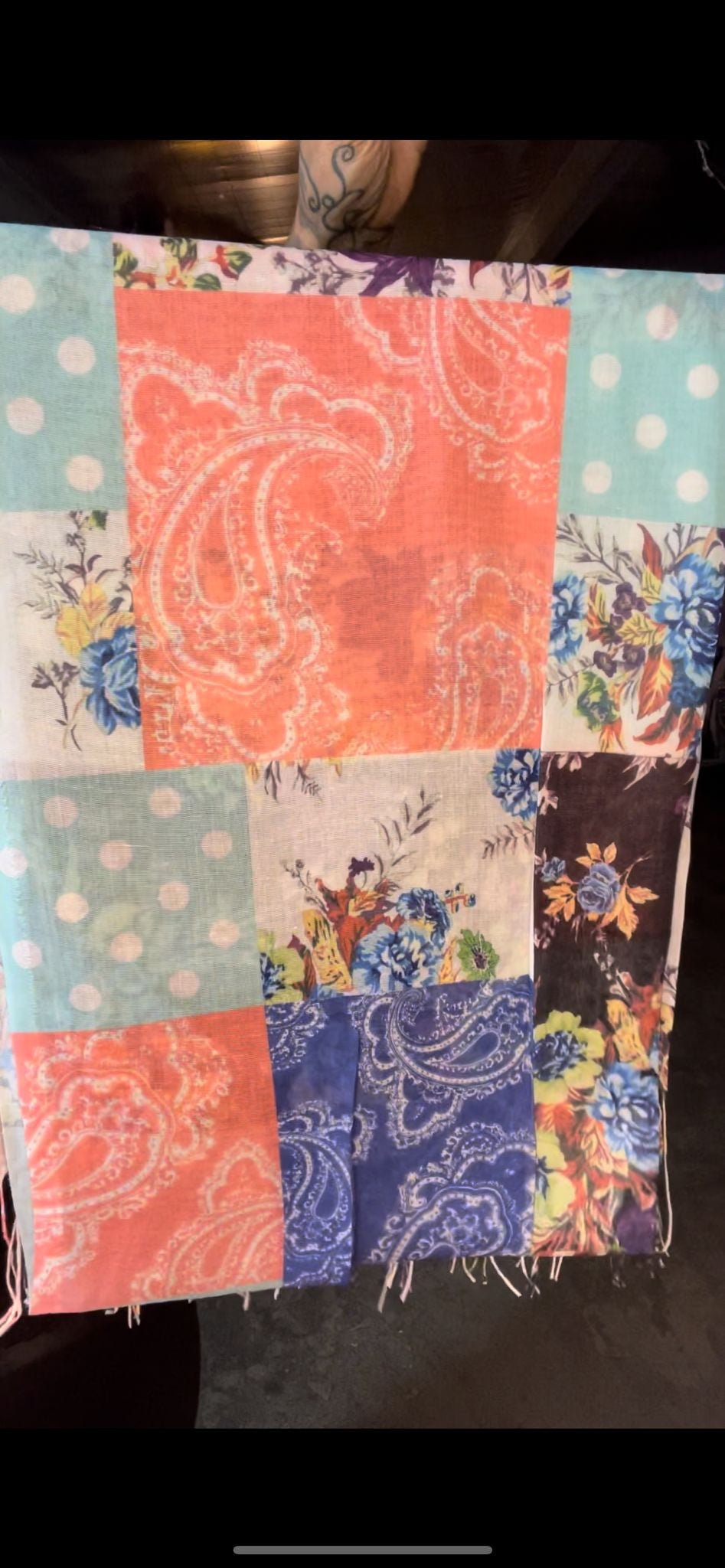 foulard pois et fleurs - L'autre mode
