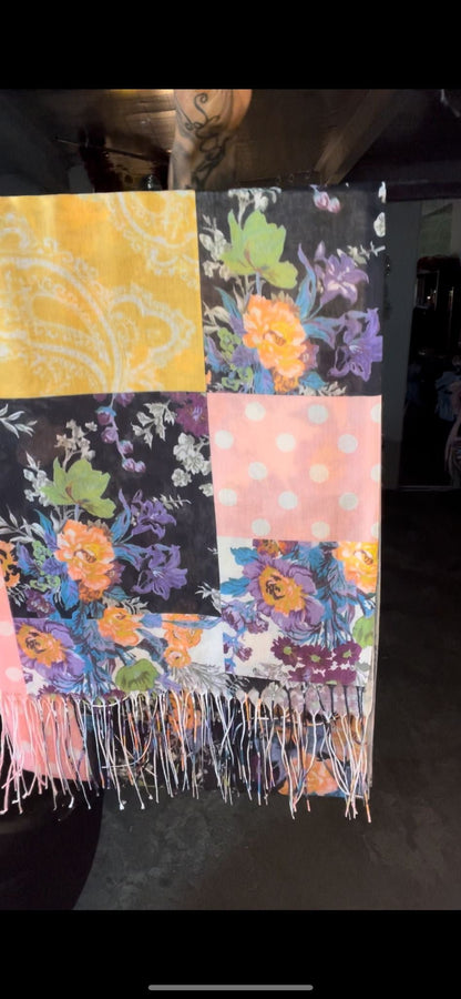 foulard pois et fleurs - L'autre mode