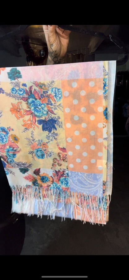 foulard pois et fleurs - L'autre mode