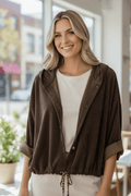 Gilet À Capuche Effet Velour - L'autre mode