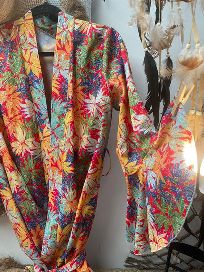 GILET COMPLÈTEMENT FLEURS - L'autre mode