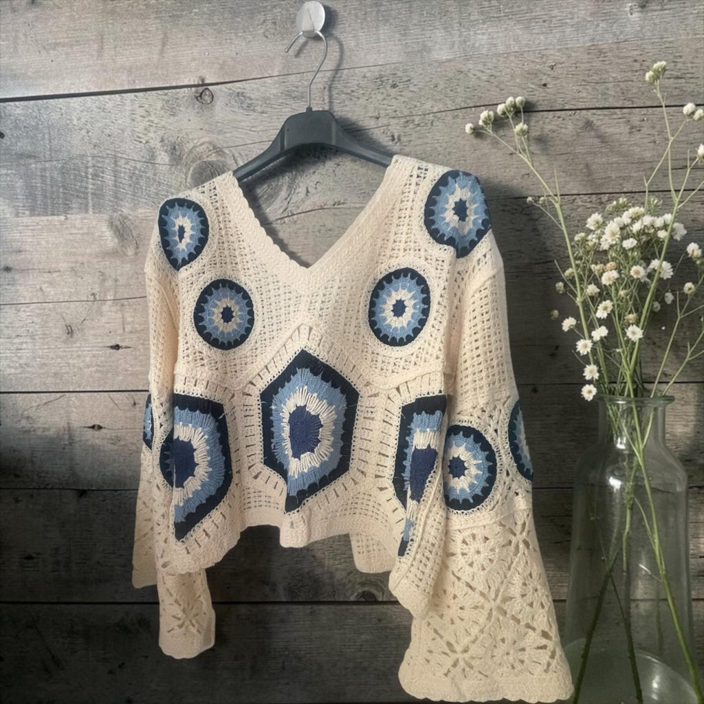 Gilet court macramé - L'autre mode