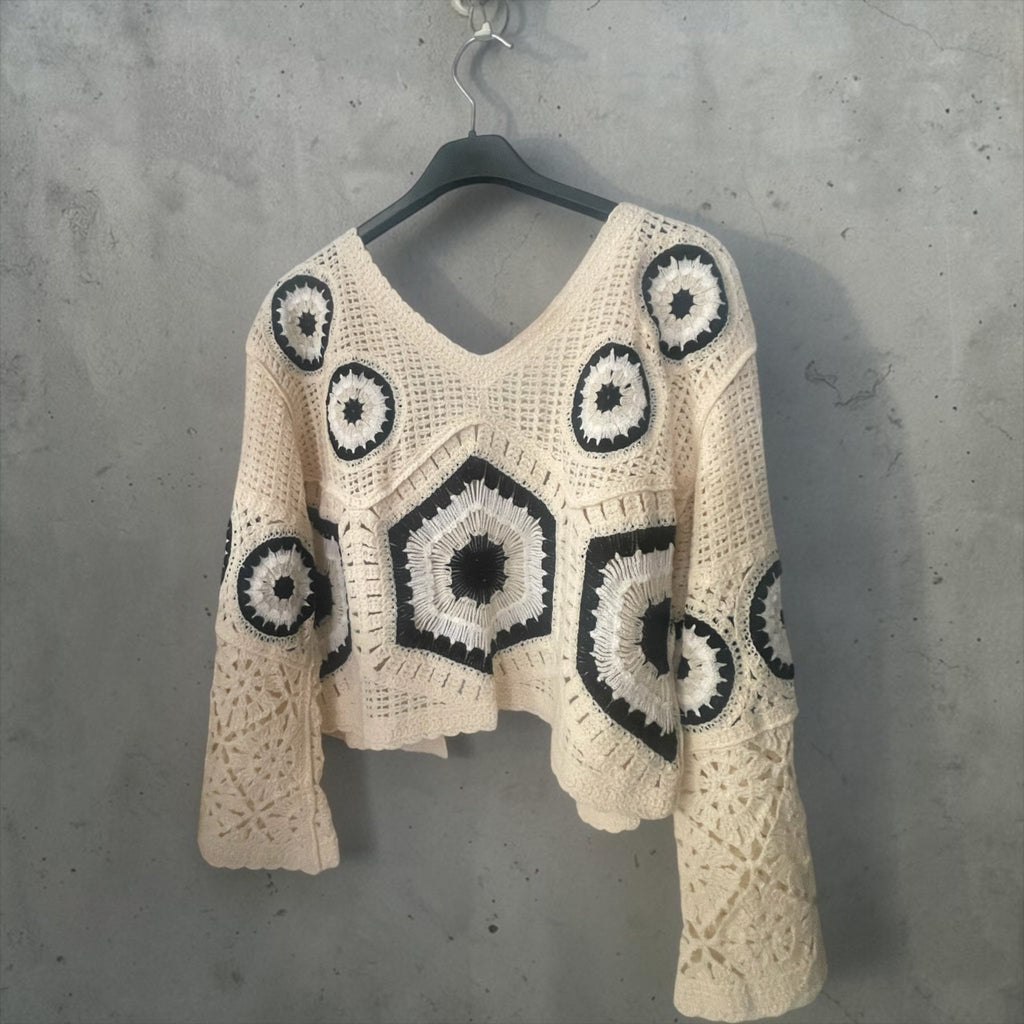 Gilet court macramé - L'autre mode