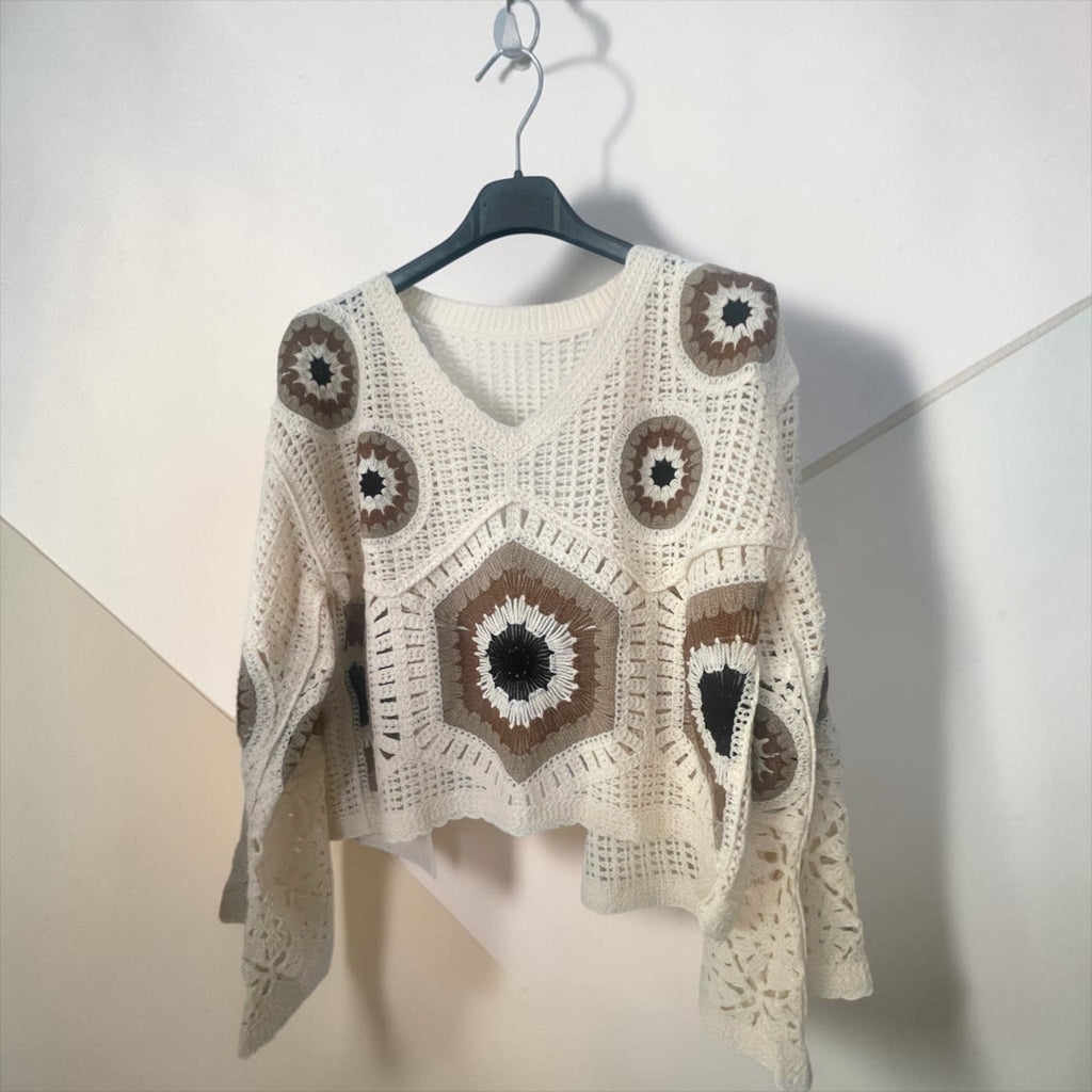 Gilet court macramé - L'autre mode