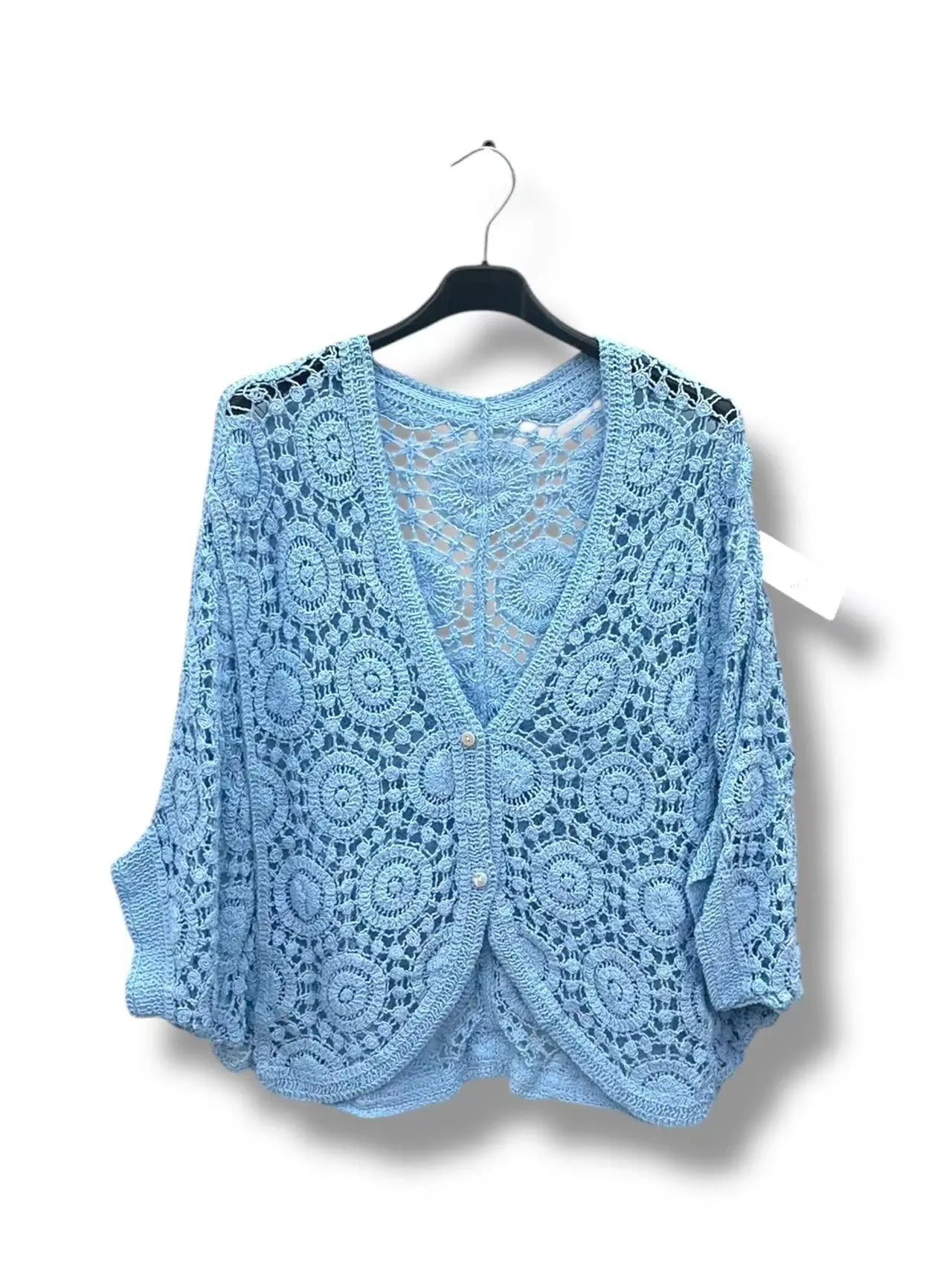 Gilet crochet arrondi - L'autre mode