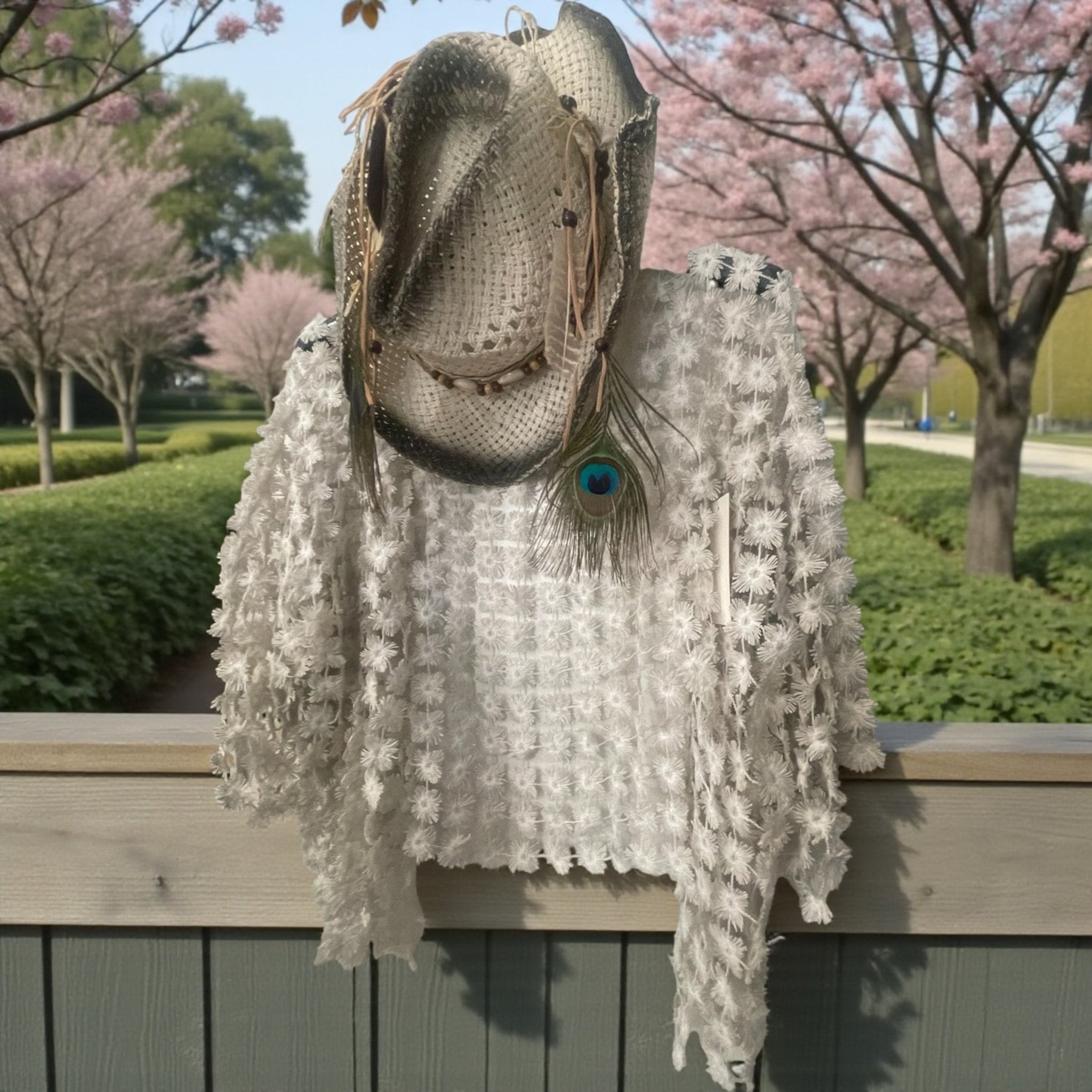 Gilet dentelle de marguerittes - L'autre mode