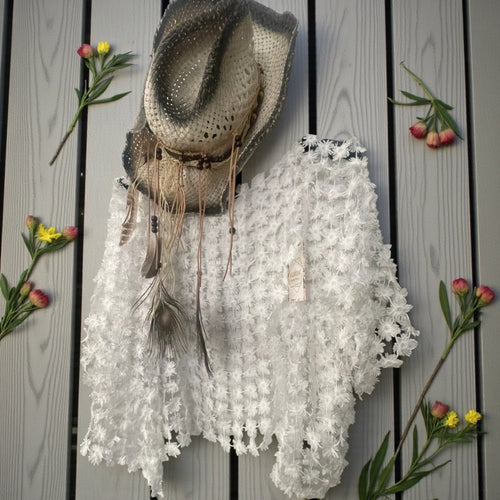 Gilet dentelle de marguerittes - L'autre mode