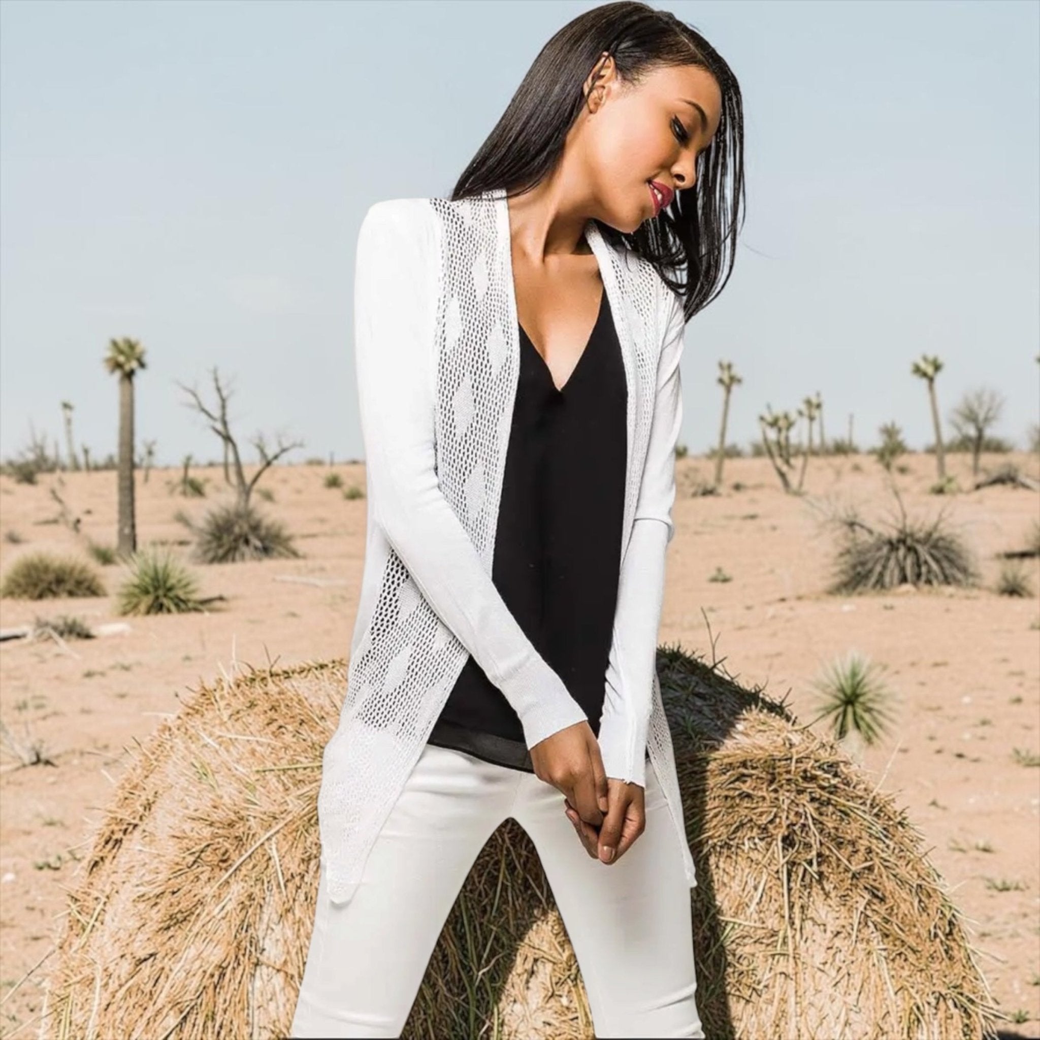 Gilet dentelle fine - L'autre mode