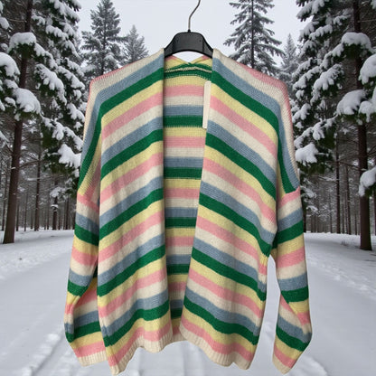 Gilet doux ligné - L'autre mode