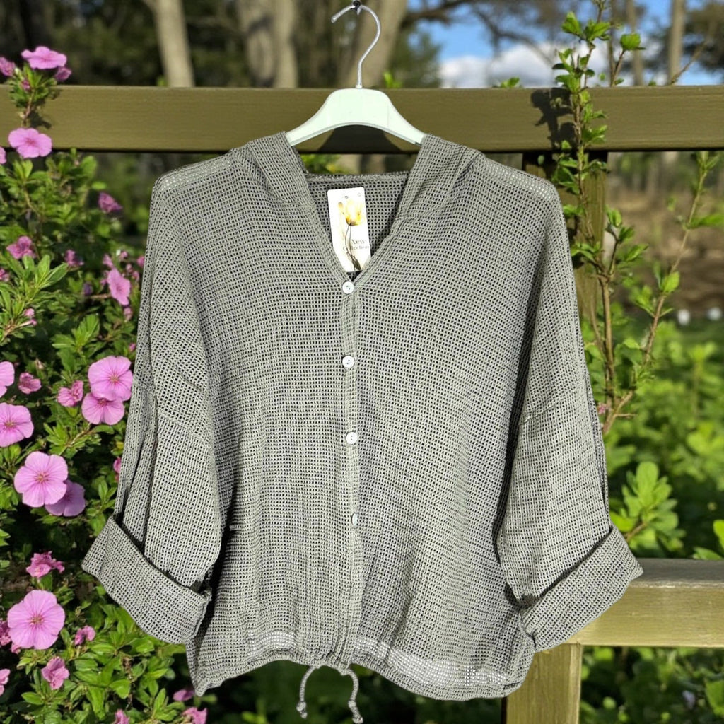 Gilet filet à capuche - L'autre mode