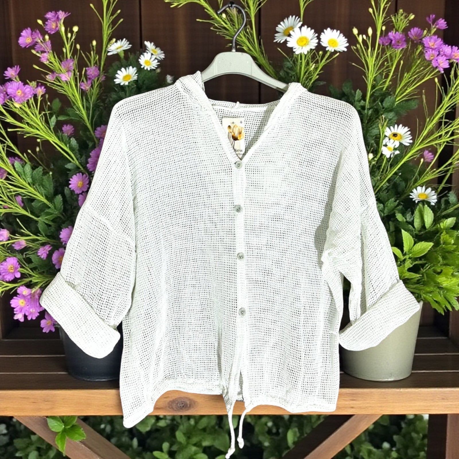 Gilet filet à capuche - L'autre mode