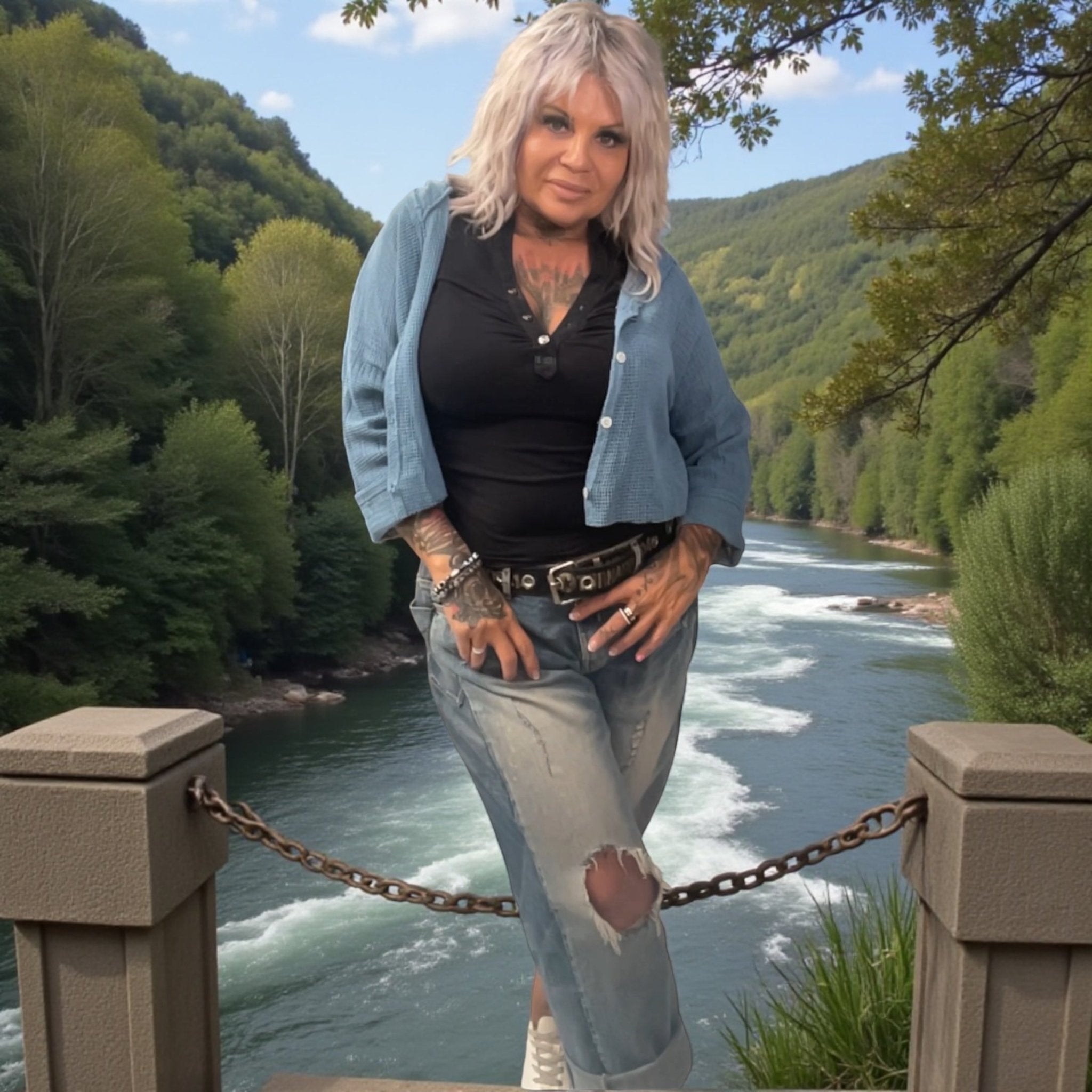 Gilet filet à capuche - L'autre mode