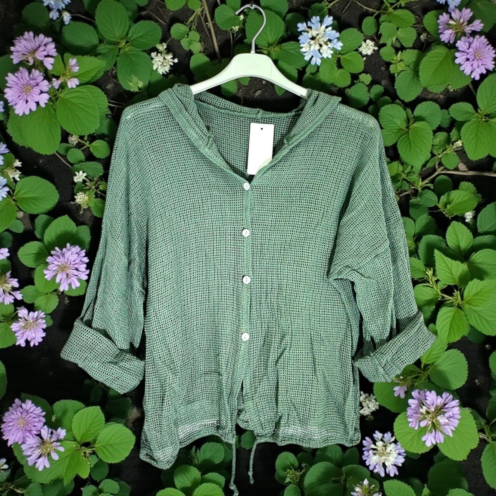 Gilet filet à capuche - L'autre mode