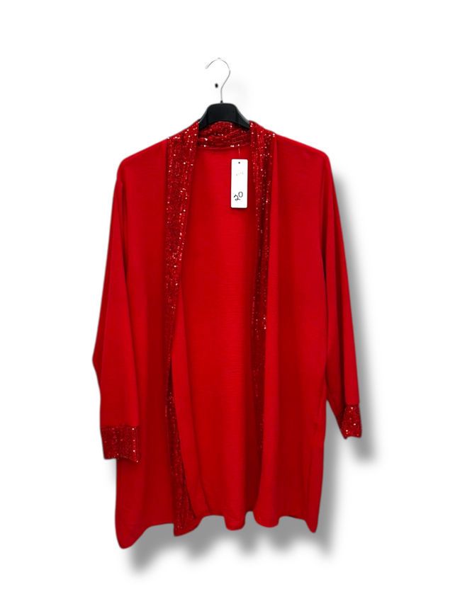 gilet fluide bord sequins - L'autre mode