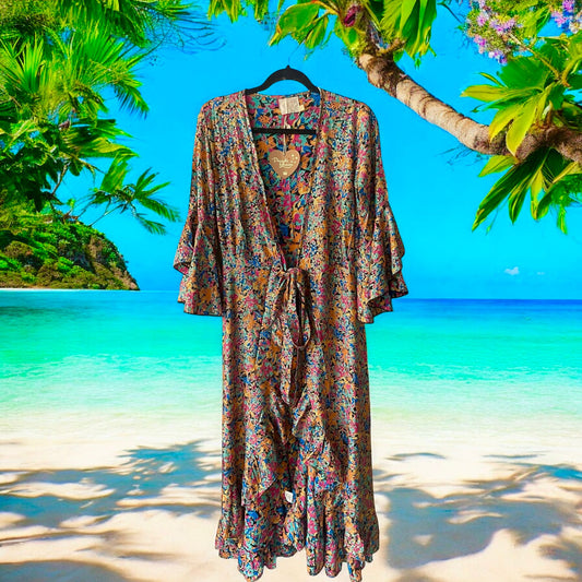 gilet kimono robe cache coeur india - L'autre mode