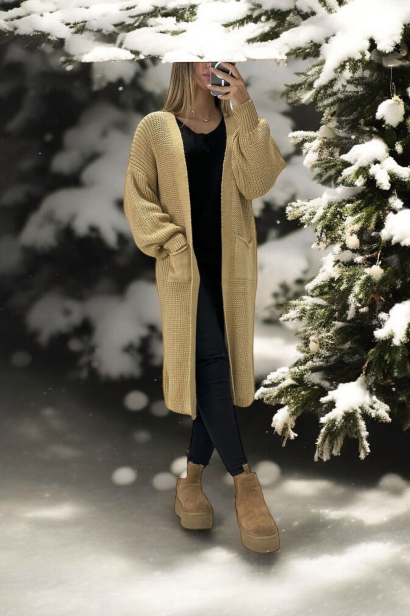 gilet long en maille) - L'autre mode