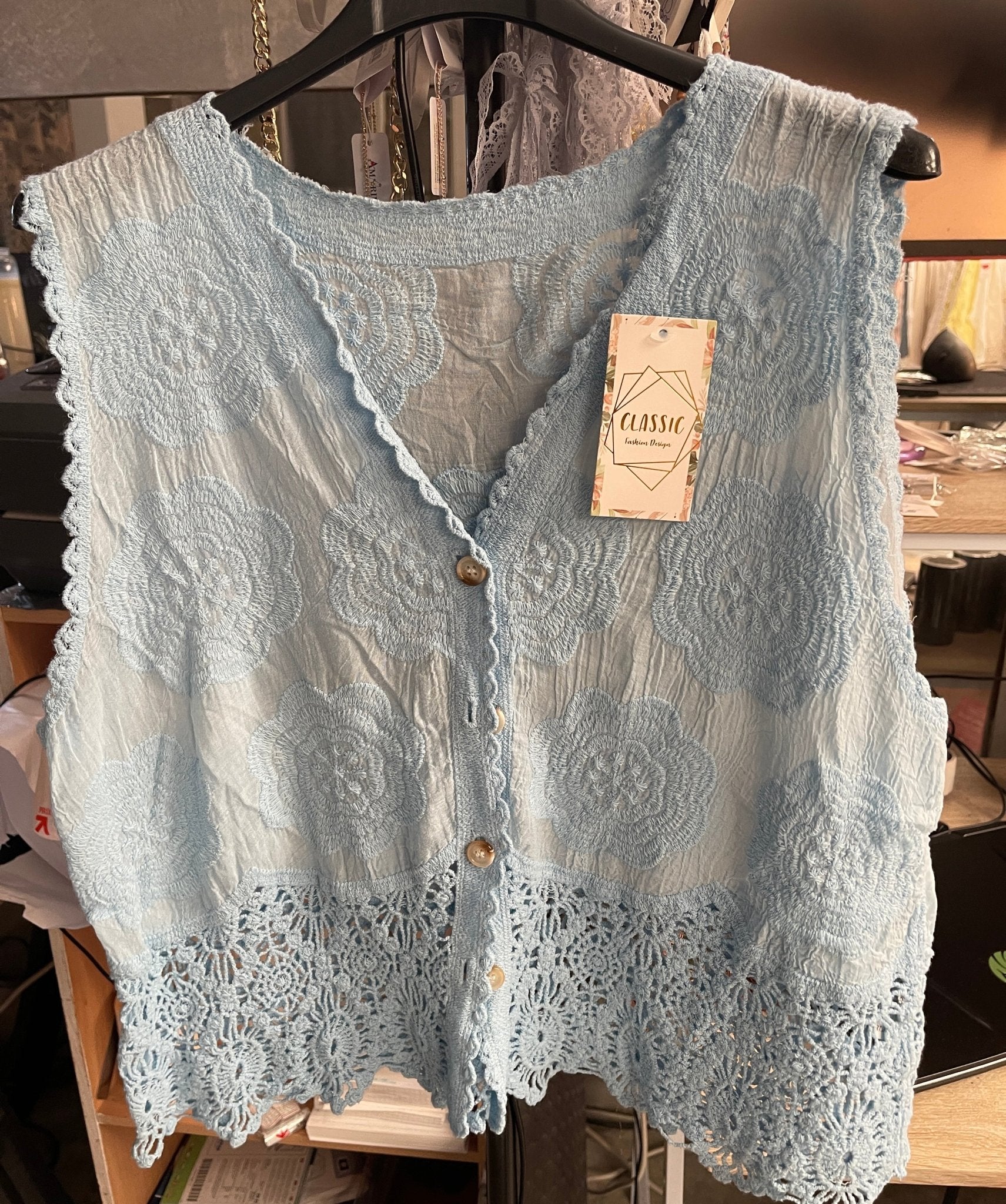 Gilet sans manche cotonnade - L'autre mode