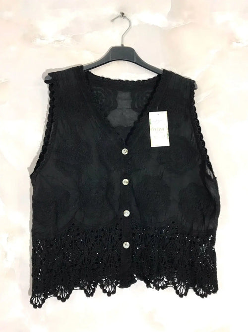 Gilet sans manche cotonnade - L'autre mode
