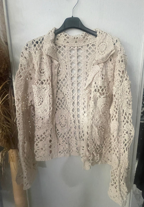 Gilet veste crochet ultime coton - L'autre mode