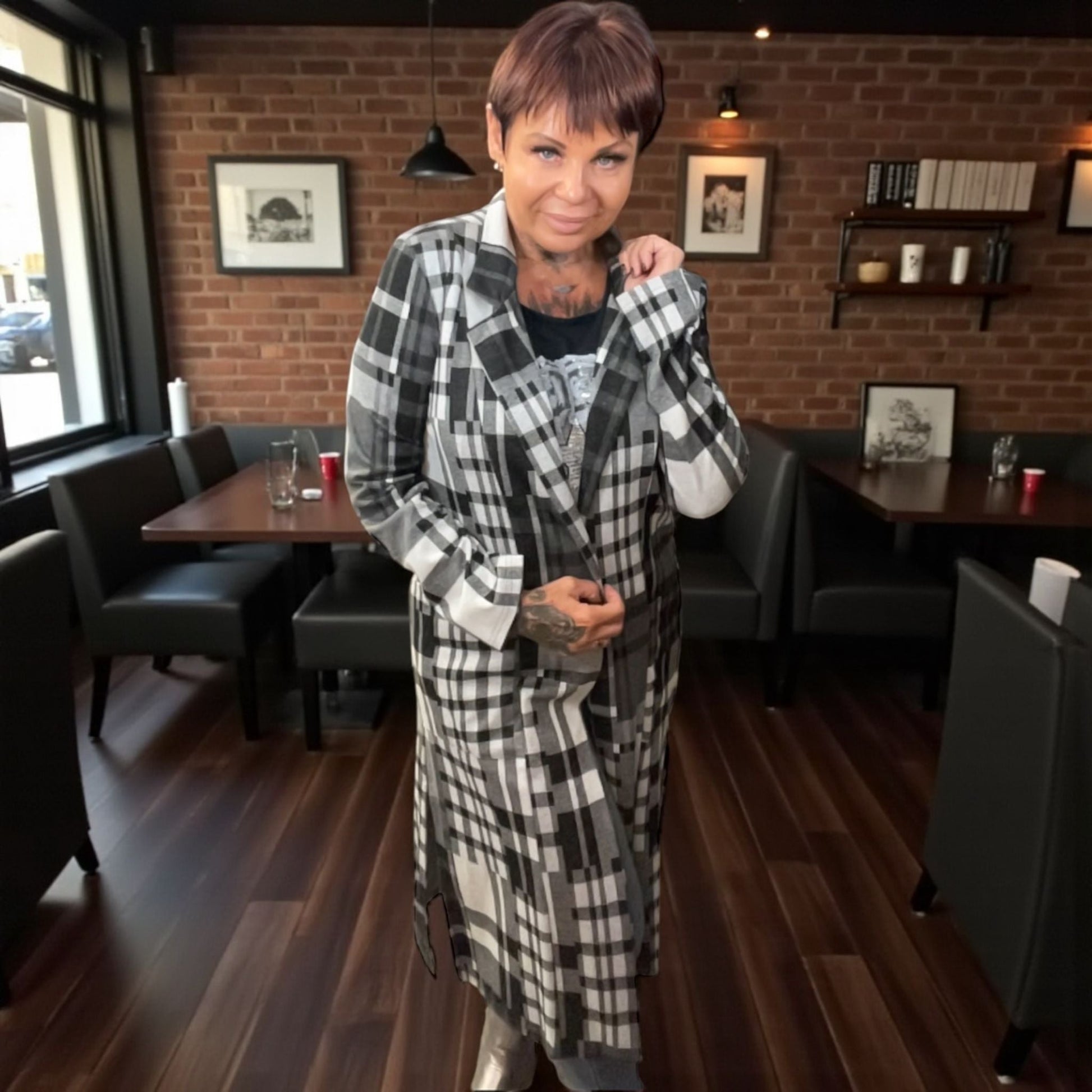 gilet veste long chic british - L'autre mode