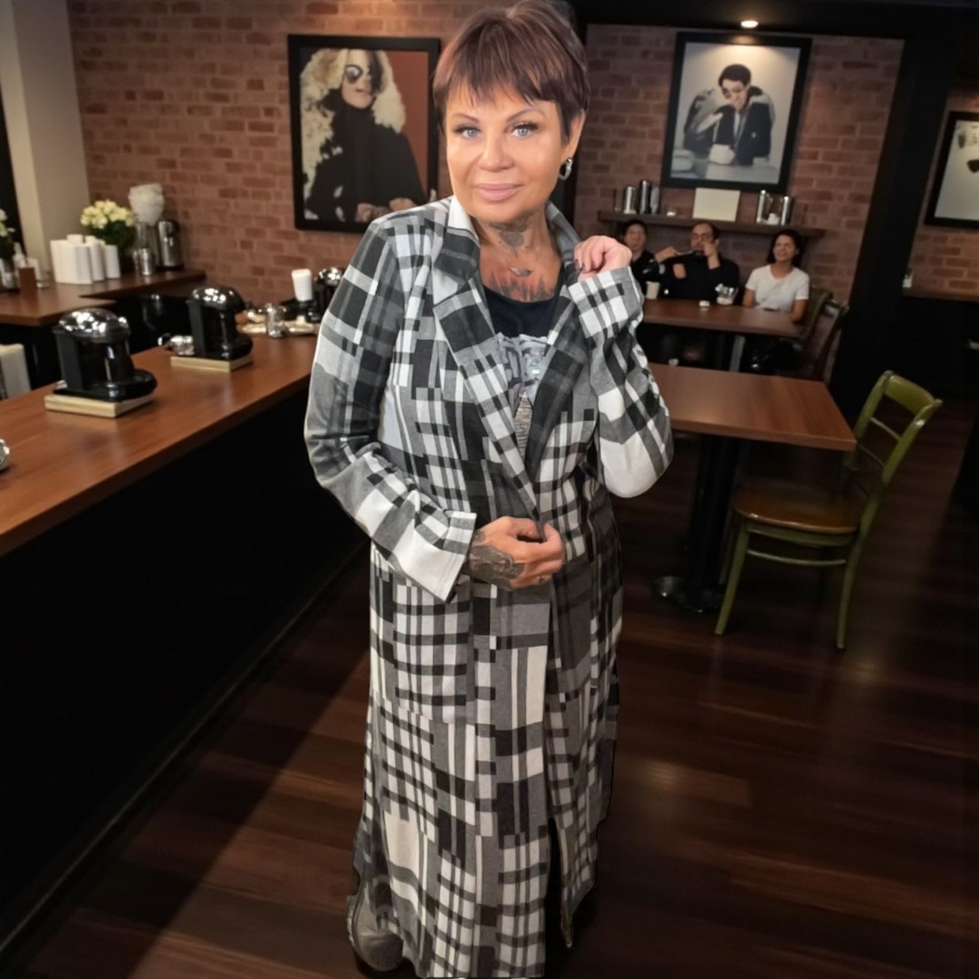 gilet veste long chic british - L'autre mode