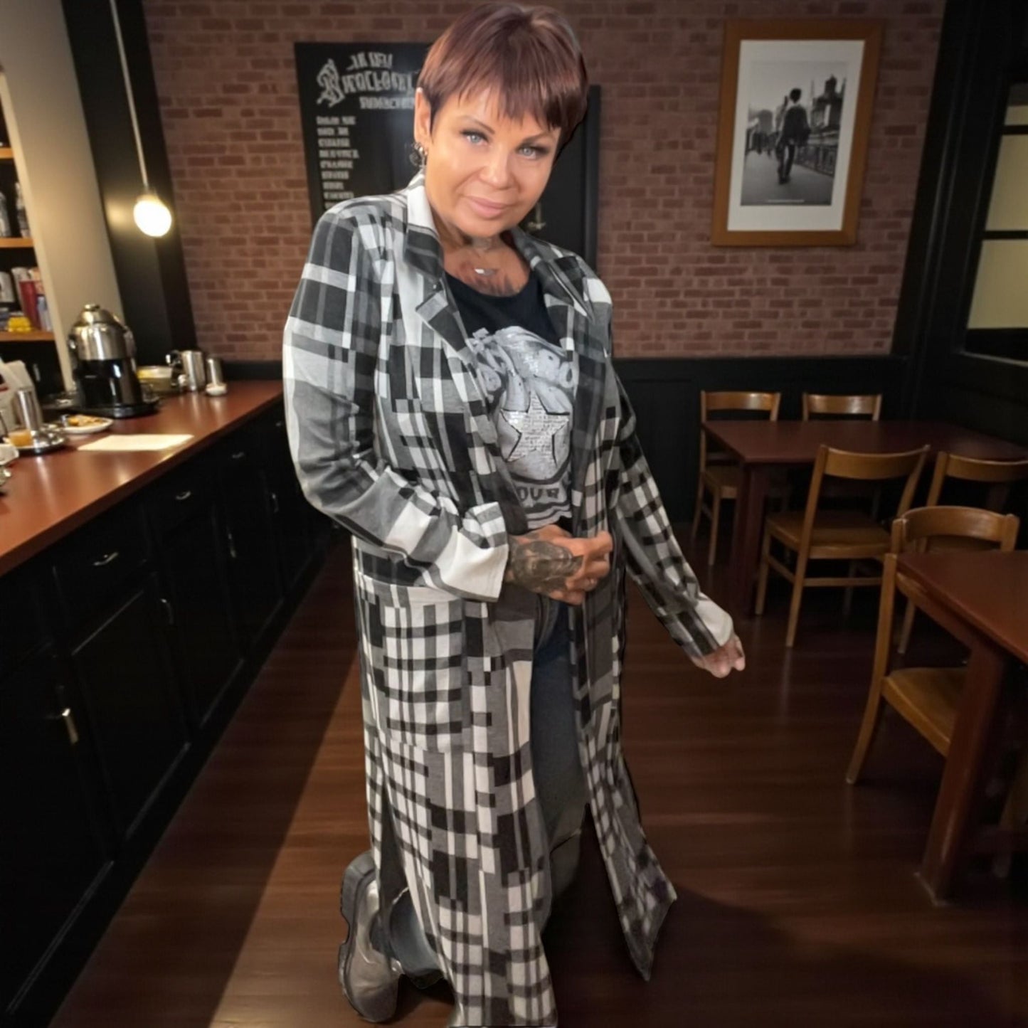 gilet veste long chic british - L'autre mode