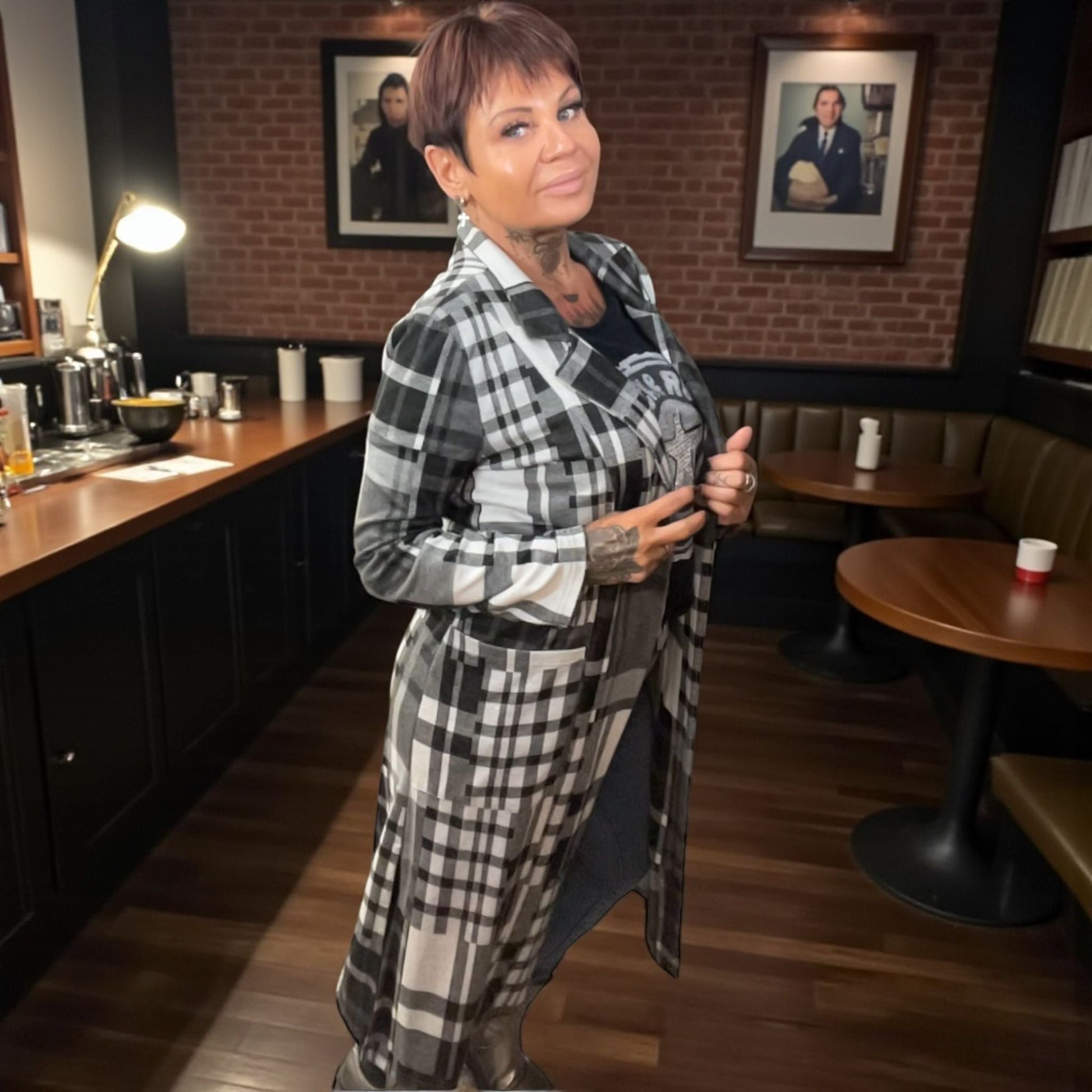 gilet veste long chic british - L'autre mode